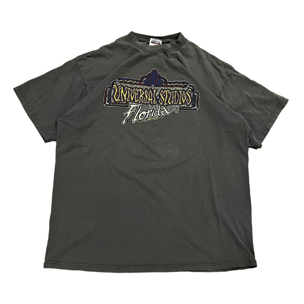 Vintage Universal Studios Florida T-Shirt Size 2XL Shirt Jungle Aztec Tee Green